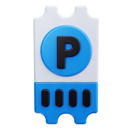 Bilhete de estacionamento  3D Icon