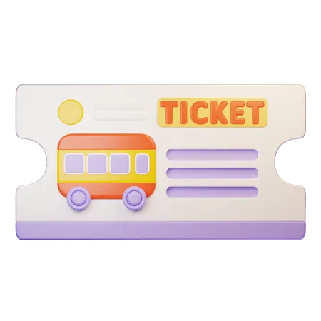 Bilhete de trem  3D Icon