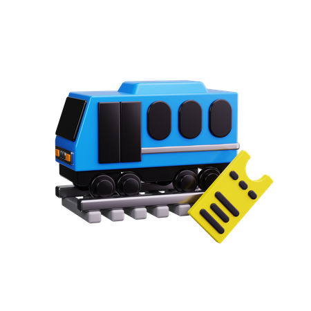 Bilhete de trem  3D Icon