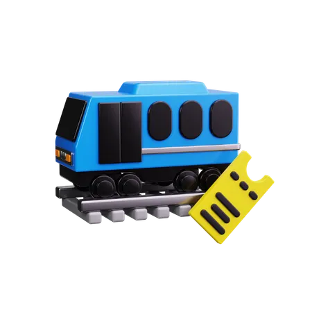 Bilhete de trem  3D Icon