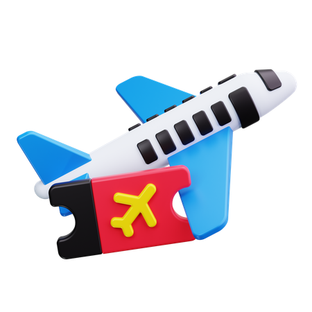 Bilhete de vôo  3D Icon