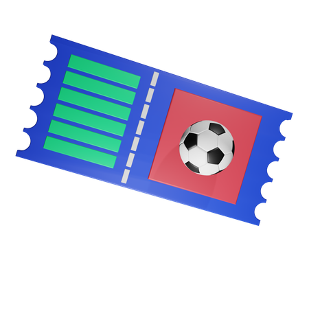 Bilhete de futebol  3D Icon