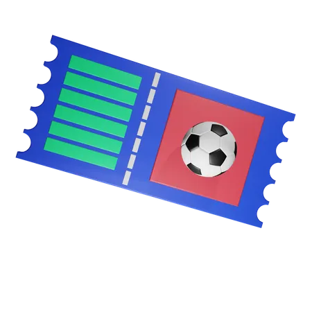 Bilhete de futebol  3D Icon