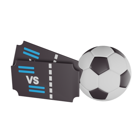 Bilhete de futebol  3D Icon