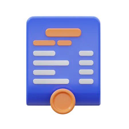 請求書  3D Icon