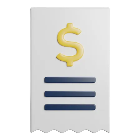 Bill  3D Icon