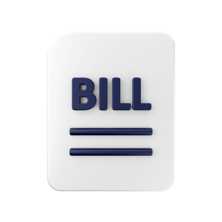 Bill  3D Icon