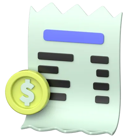 Bill  3D Icon