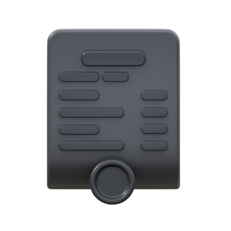 Bill  3D Icon