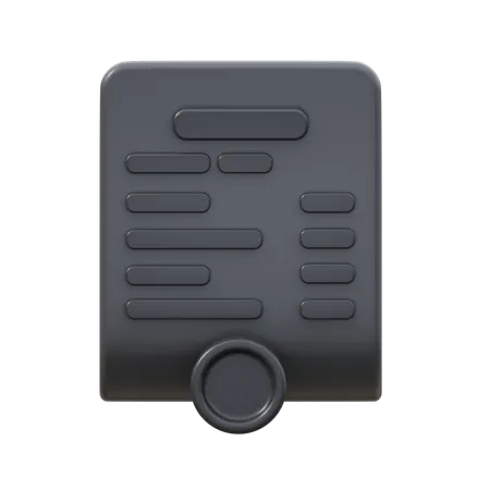 Bill  3D Icon