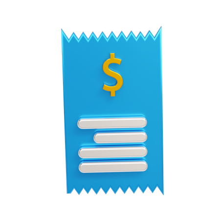 Bill  3D Icon