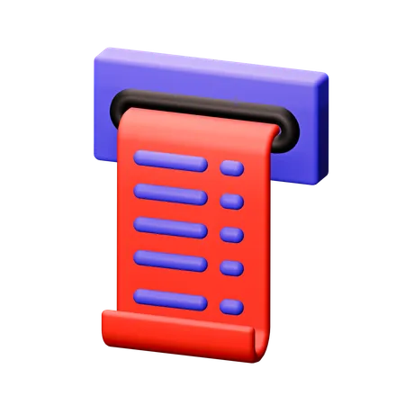 Bill  3D Icon