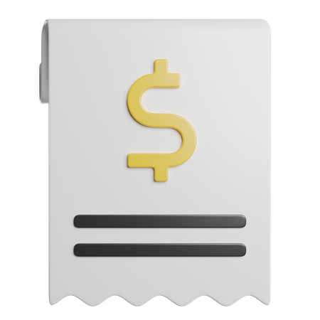 Bill  3D Icon