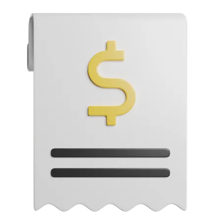 Bill  3D Icon