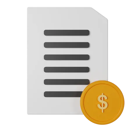 Bill  3D Icon