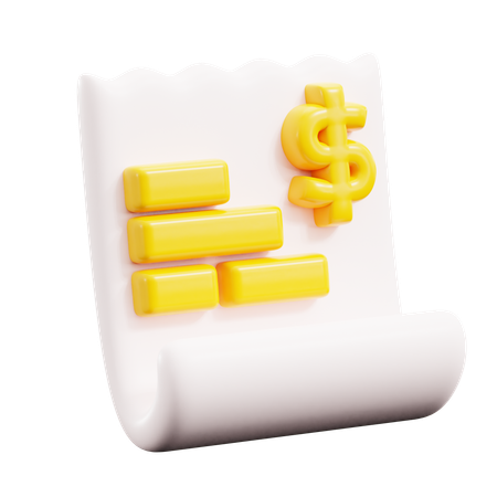 Bill  3D Icon