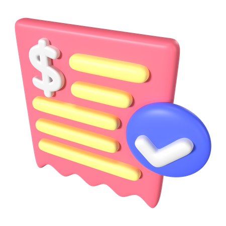 Bill  3D Icon