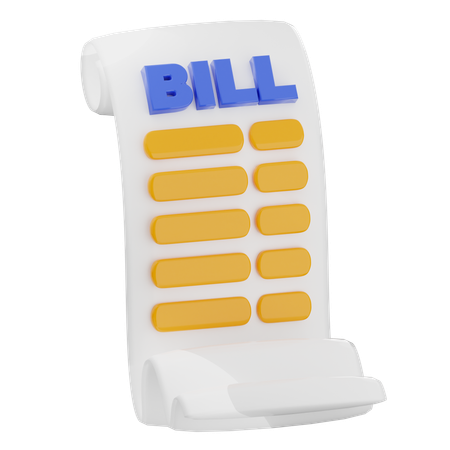 Bill  3D Icon