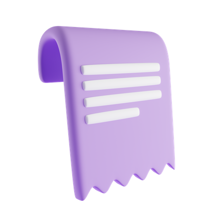 Bill  3D Icon