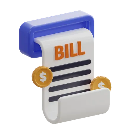 Bill  3D Icon