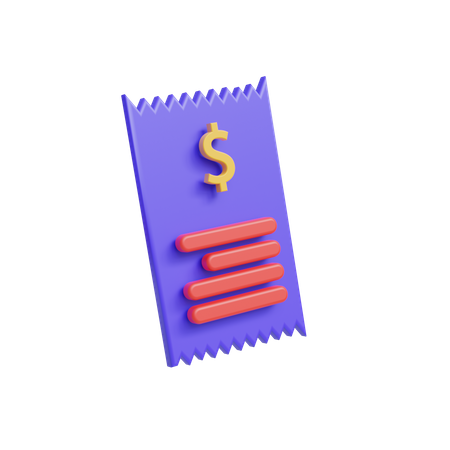 Bill  3D Icon