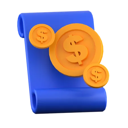 Bill  3D Icon