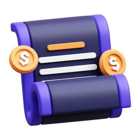 Bill  3D Icon