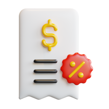 Bill  3D Icon