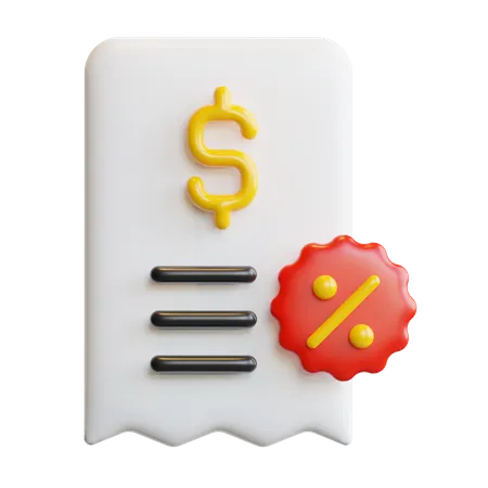 Bill  3D Icon