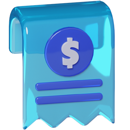 Bill  3D Icon