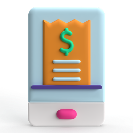 Bill  3D Icon