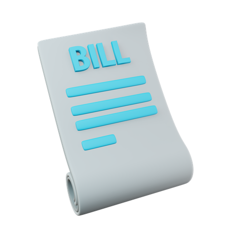 Bill  3D Icon