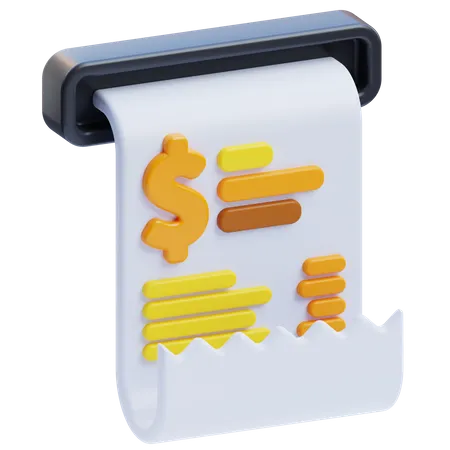 Bill  3D Icon