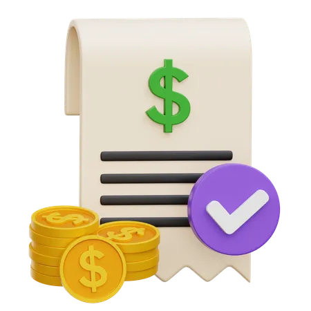 Bill  3D Icon