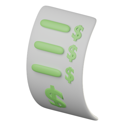 Bill  3D Icon