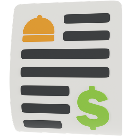 Bill  3D Icon