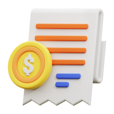 Bill  3D Icon