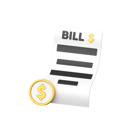 Bill  3D Icon