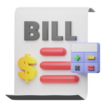 Bill  3D Illustration