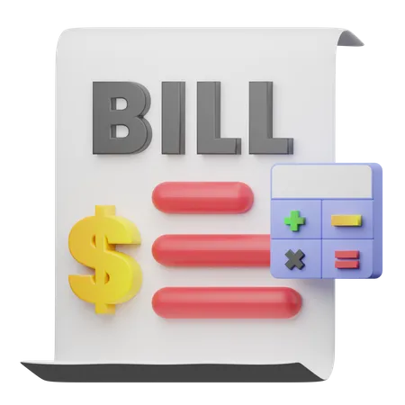 Bill  3D Illustration