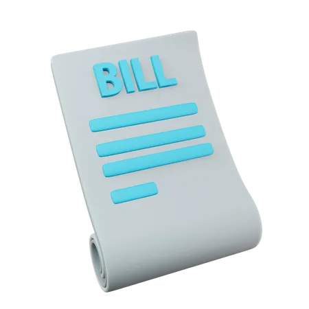 Bill  3D Icon