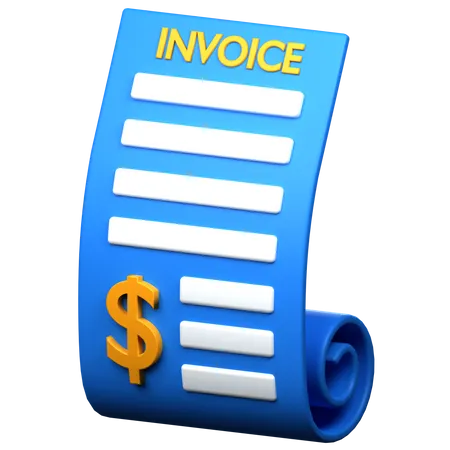 Paper Bill Of Transaction Receipt Payment Icons 3 D Render Illustration 3D Icon