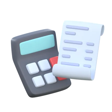 Calculator That Calculates Monthly Bills Cost Control Concept 3D Icon