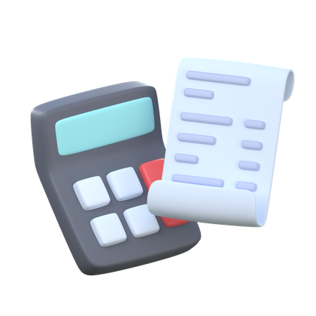 Bill Calculation  3D Icon