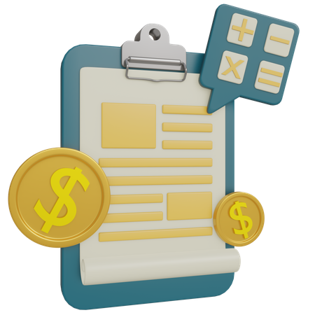 Bill Calculation  3D Icon