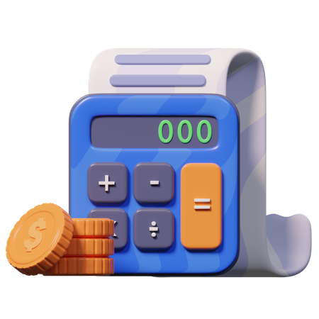 Bill Calculator  3D Icon