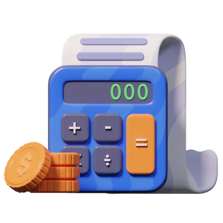 Bill Calculator  3D Icon