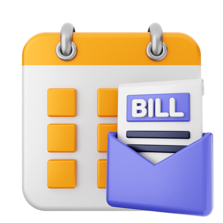 Bill Calendar  3D Icon