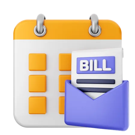 Bill Calendar  3D Icon