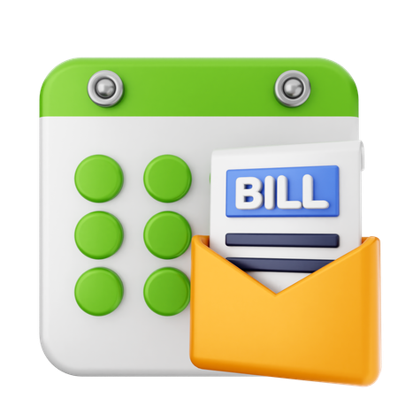 Bill Calendar  3D Icon